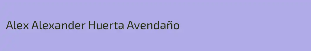 Alex Alexander Huerta Avendaño